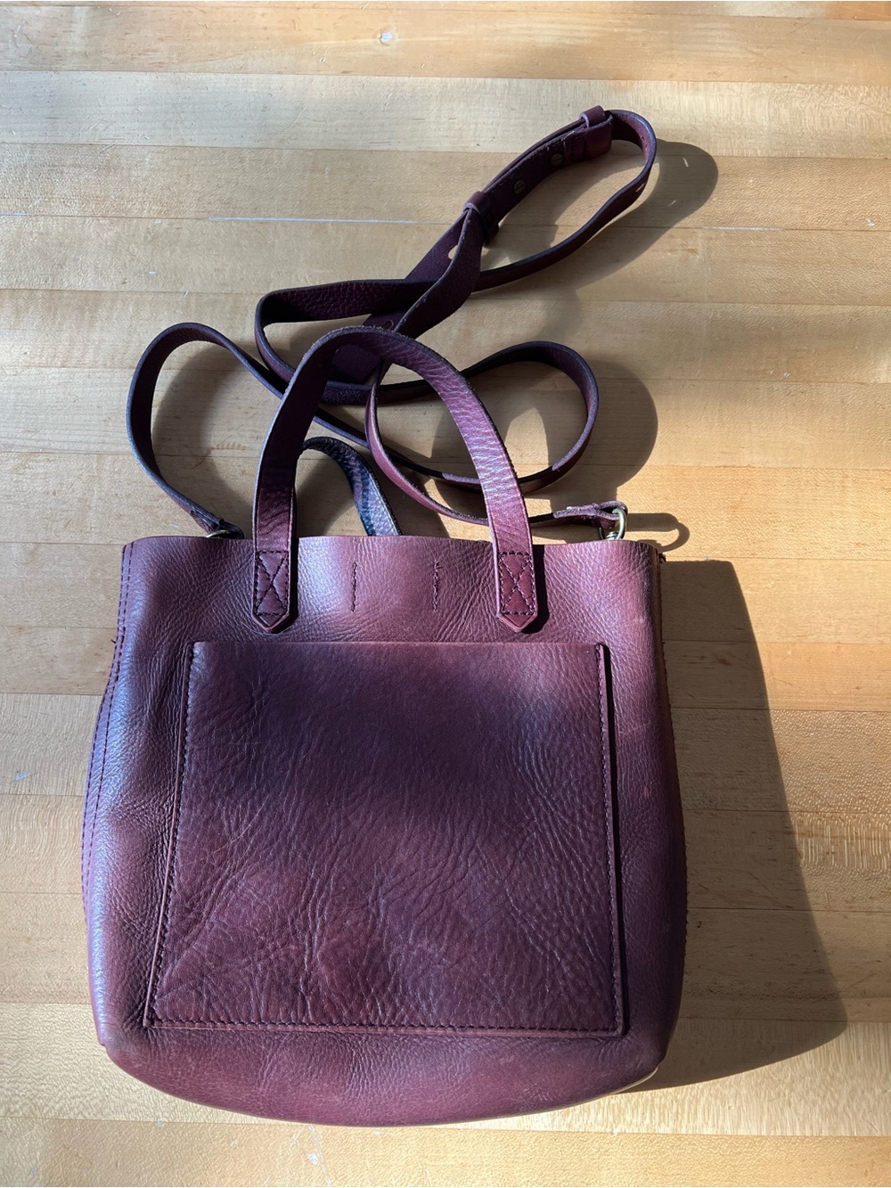 Madewell Small The Transport Crossbody Shoulder Tote Bag Chestnut Brown
